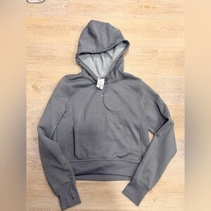 Nike Heather Gray Therma-FIT Hoodie with Drawstrings